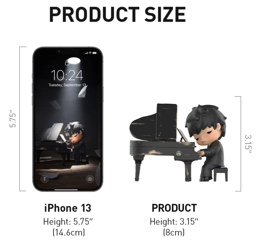 Limited Edition - POP MART Hirono The Pianist Figure