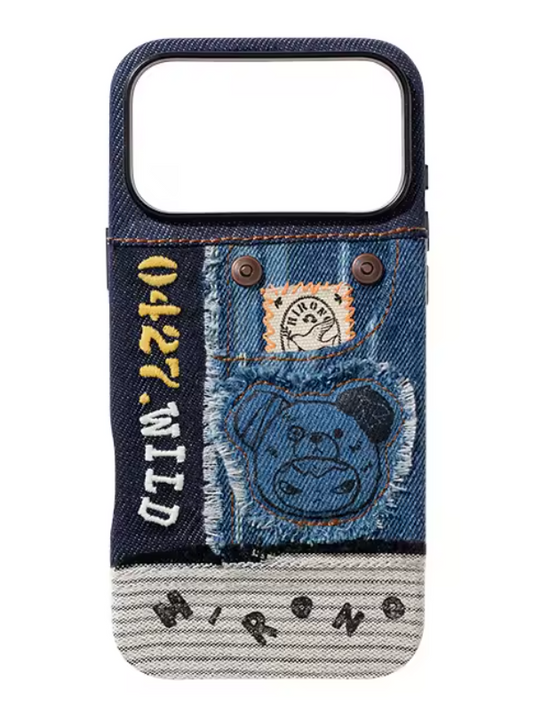 POP MART Hirono Road Journal Series-Knitted/Patchwork iPhone Case for 17 Pro Max