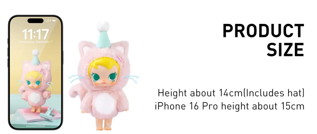 Baby Molly Pocket Friends Series-Vinyl Plush Pendant Blind Box 1PC