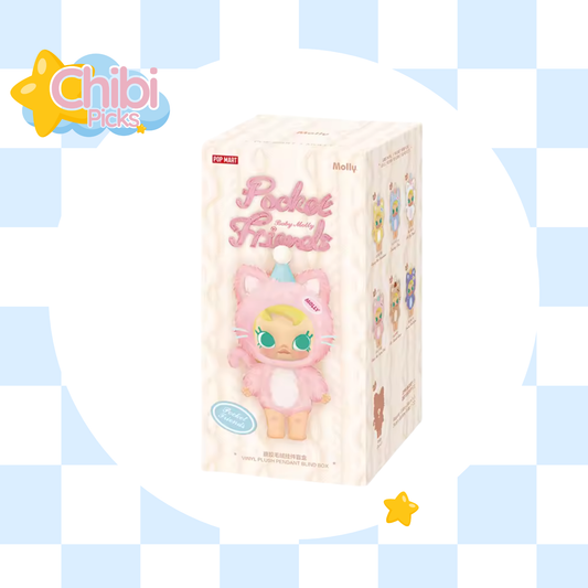 Baby Molly Pocket Friends Series-Vinyl Plush Pendant Blind Box 1PC