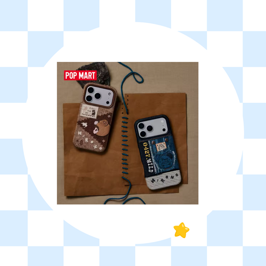 POP MART Hirono Road Journal Series-Knitted/Patchwork iPhone Case for 17 Pro Max
